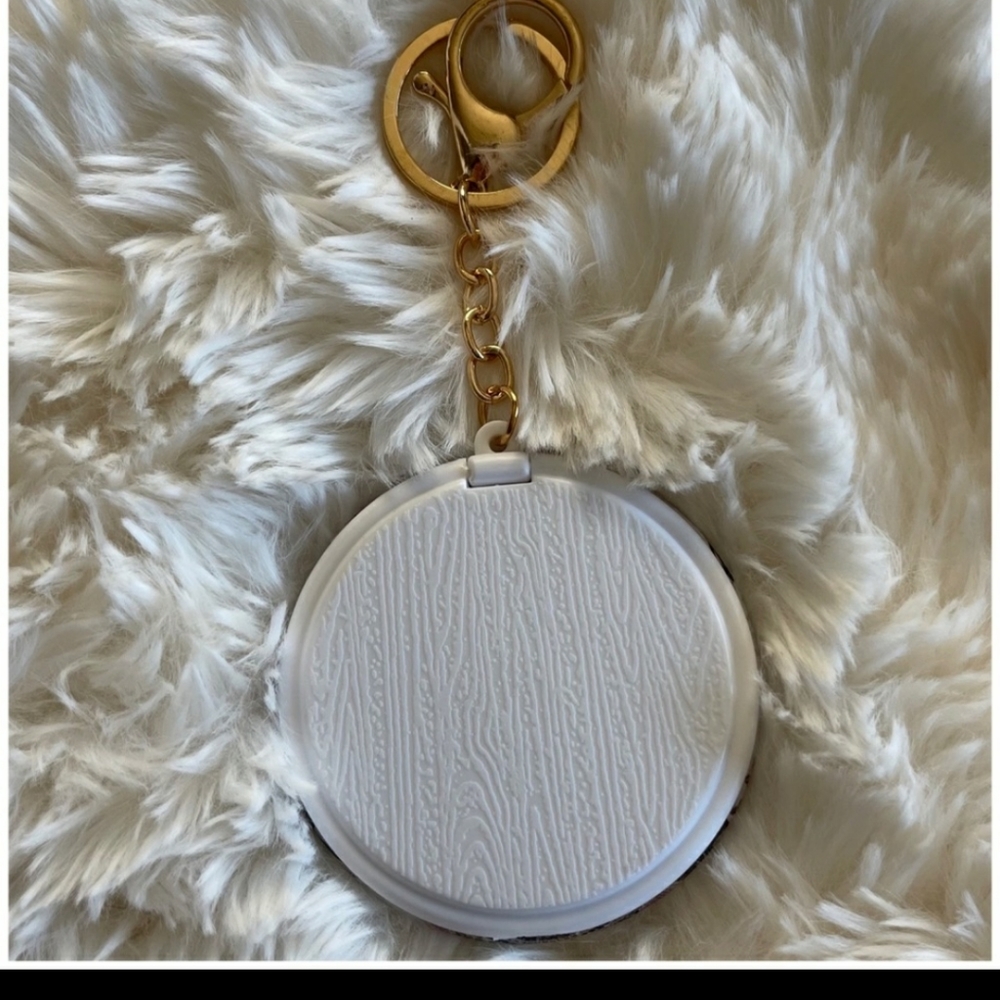 postcard pocket mirror keychain, Acessory, Paris, floral. - Picture 3 of 6